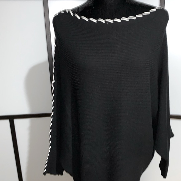 🆕M Magaschoni Lightknit Sweater w White Stitching - Picture 3 of 9